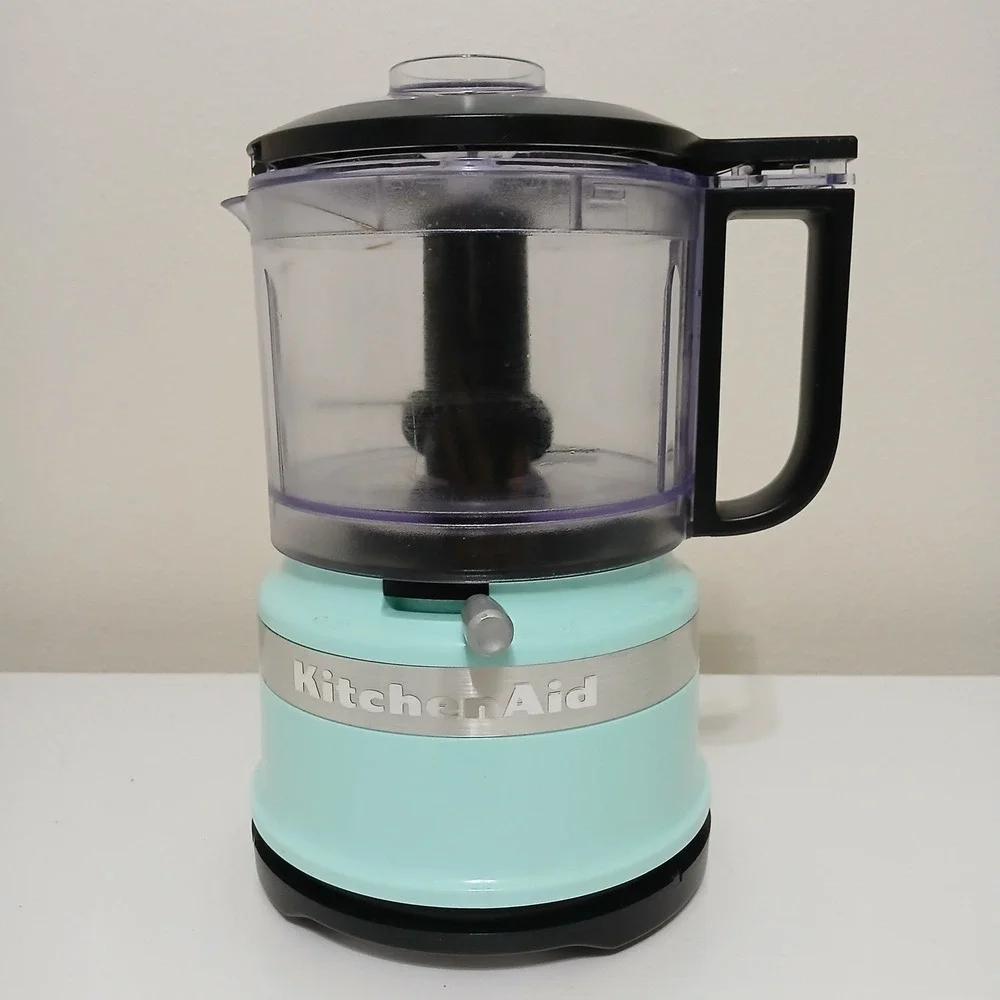 KitchenAid Mini Food Chopper Turquoise 3.5 Cup Electric Chopper‎ Appliance EUC